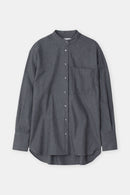 Chemise Surdimensionnée Avec Poche - Dark Grey Melange - Femme