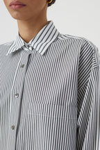 Chemise À Manche Longues Avec Poches Poitrine - Charcoal - Femme