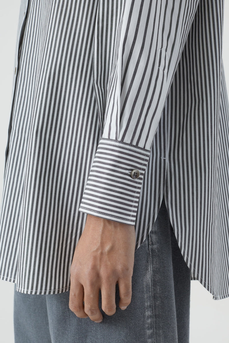 Chemise À Manche Longues Avec Poches Poitrine - Charcoal - Femme