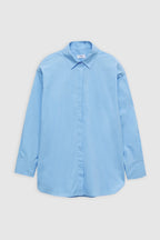 Shirt With Seam Detail - Sky Blue - Women