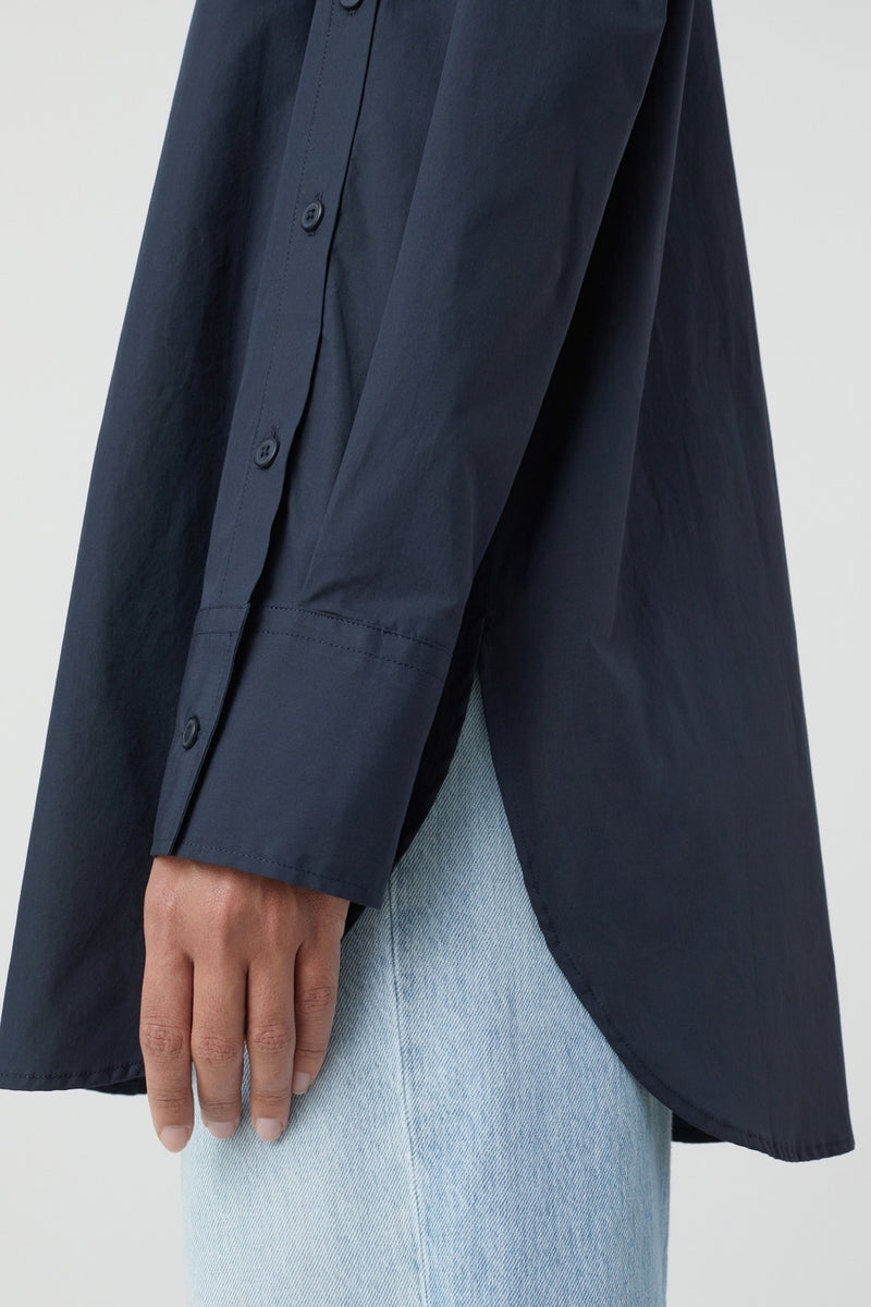 Chemise Avec Détail De Page De Couture - Dark Night - Femme