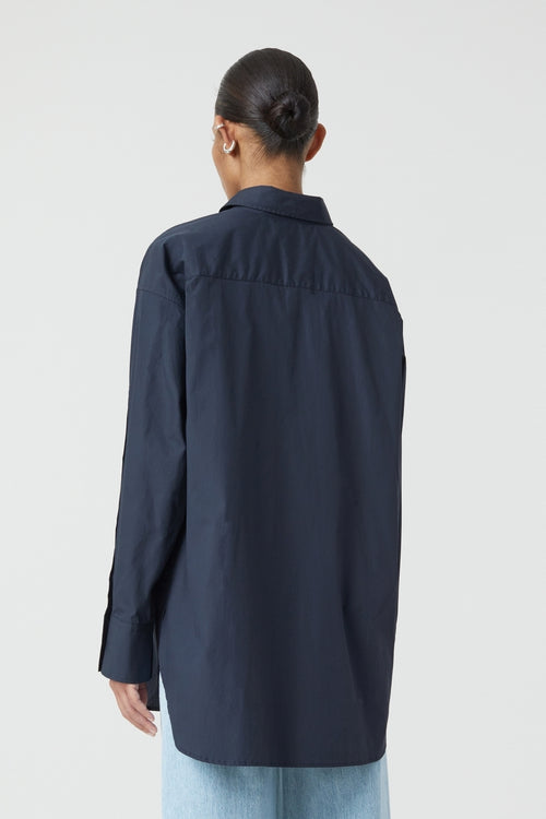 Chemise Avec Détail De Page De Couture - Dark Night - Femme