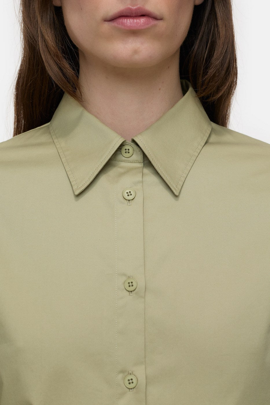 Camisa Entallada - Sage Tea - Mujer