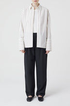 Camisa Con Botones Altos - Mulberry - Mujer