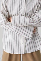 Camisa Con Botones Altos - Mulberry - Mujer