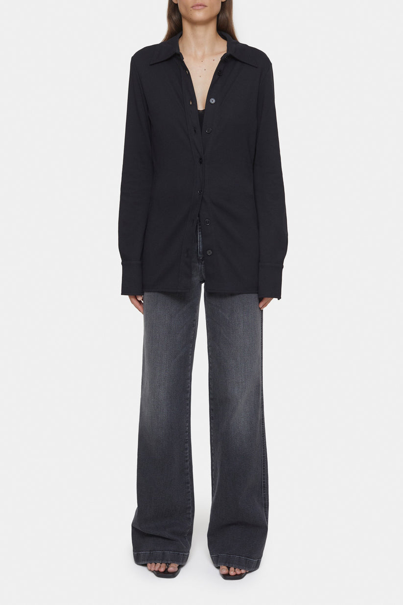 Camisa Entallada - Black - Mujer