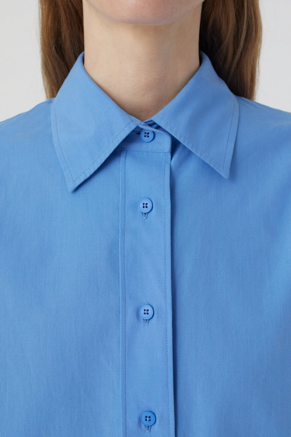 Chemise À Coupe Droite - Chambray Blue - Femme