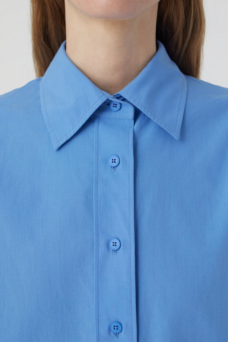 Chemise À Coupe Droite - Chambray Blue - Femme