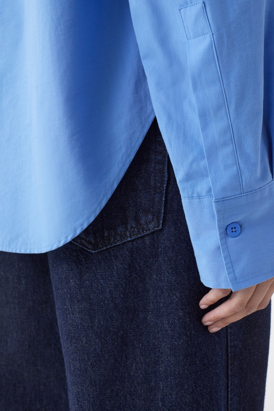 Chemise À Coupe Droite - Chambray Blue - Femme