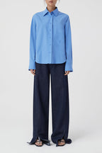 Chemise À Coupe Droite - Chambray Blue - Femme