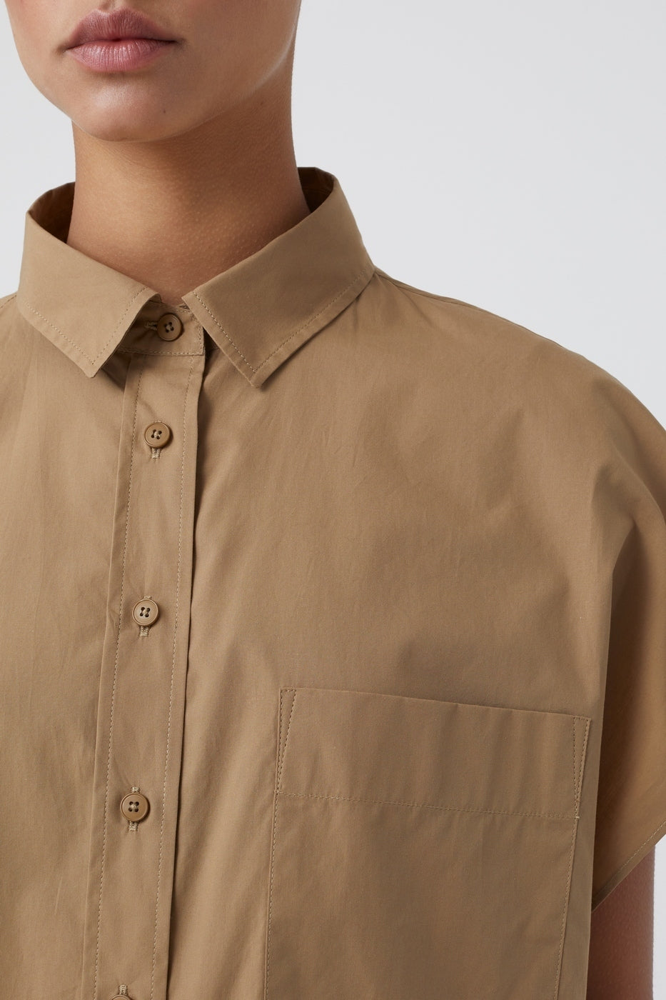 Short-Sleeved Shirt - Nutmeg - Women
