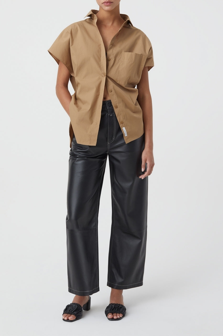 Short-Sleeved Shirt - Nutmeg - Women