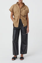 Short-Sleeved Shirt - Nutmeg - Women
