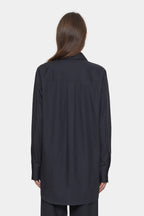 Camisa Larga Ajustada - Black - Mujer