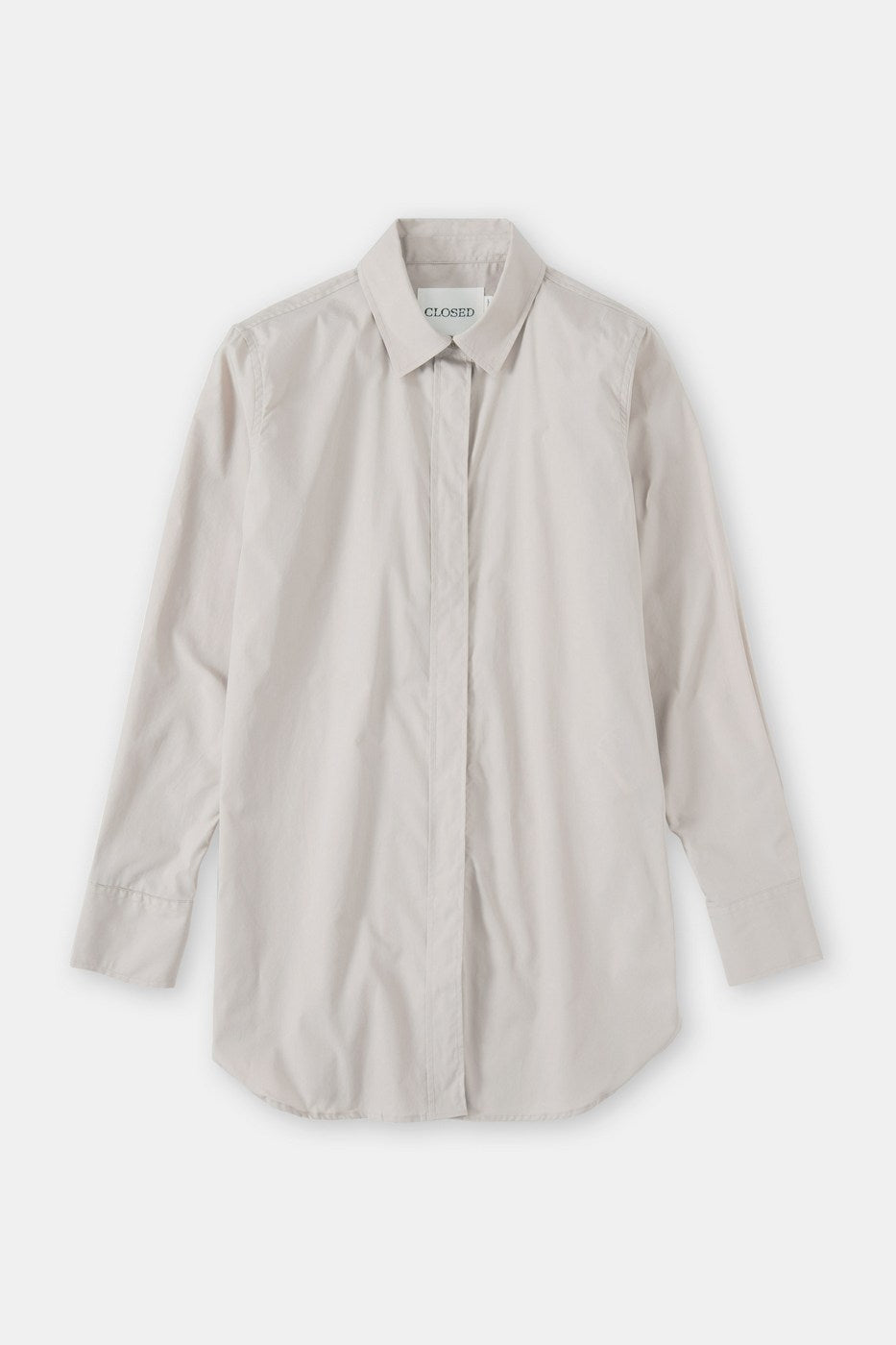 Camisa Larga Ajustada - Plaster Beige - Mujer