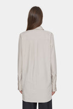 Camisa Larga Ajustada - Plaster Beige - Mujer