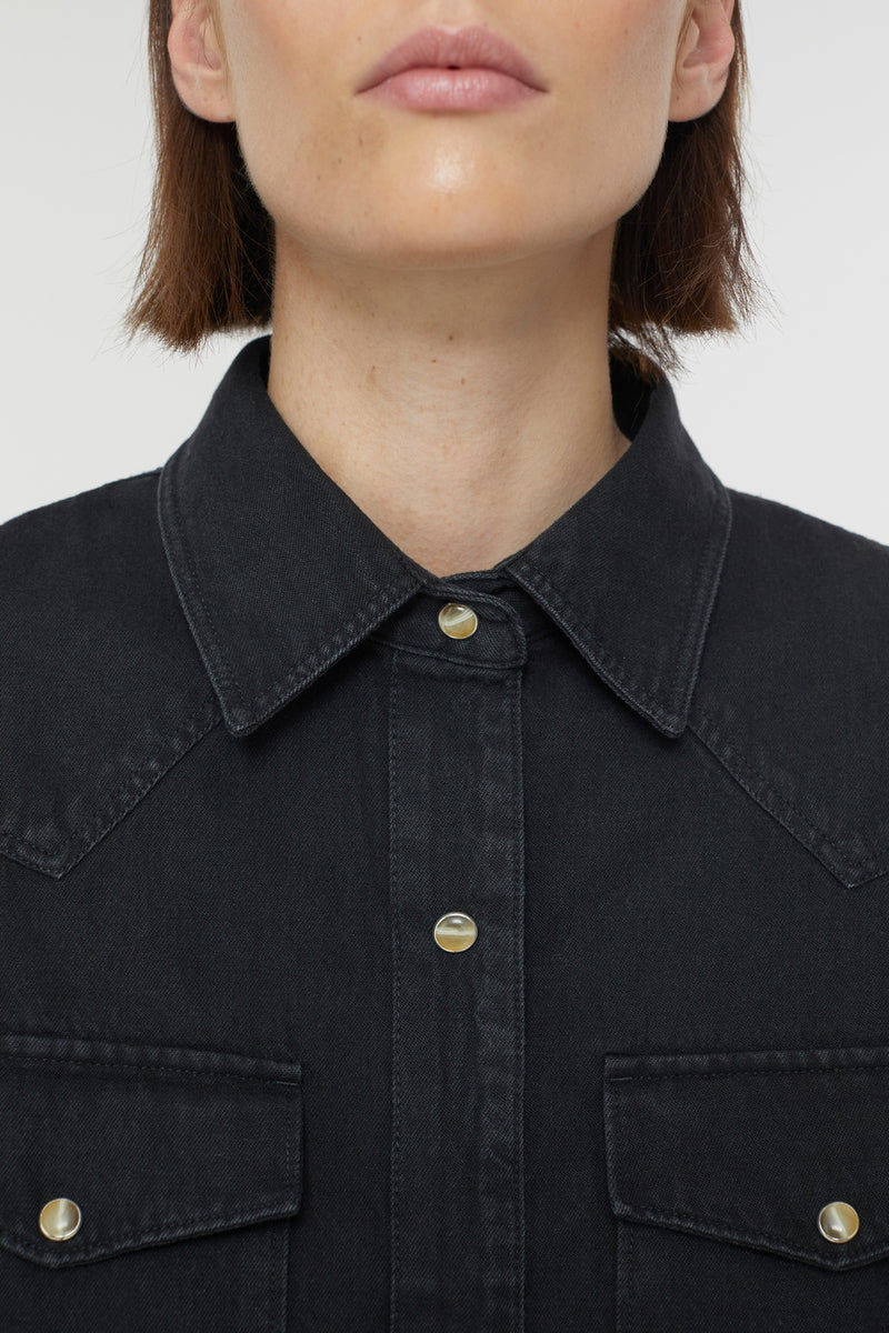 Chemise Western - Black/Black - Femme