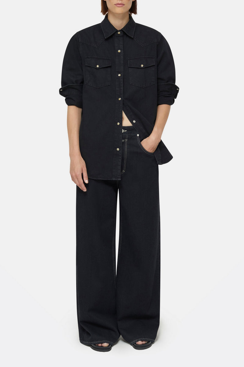 Chemise Western - Black/Black - Femme