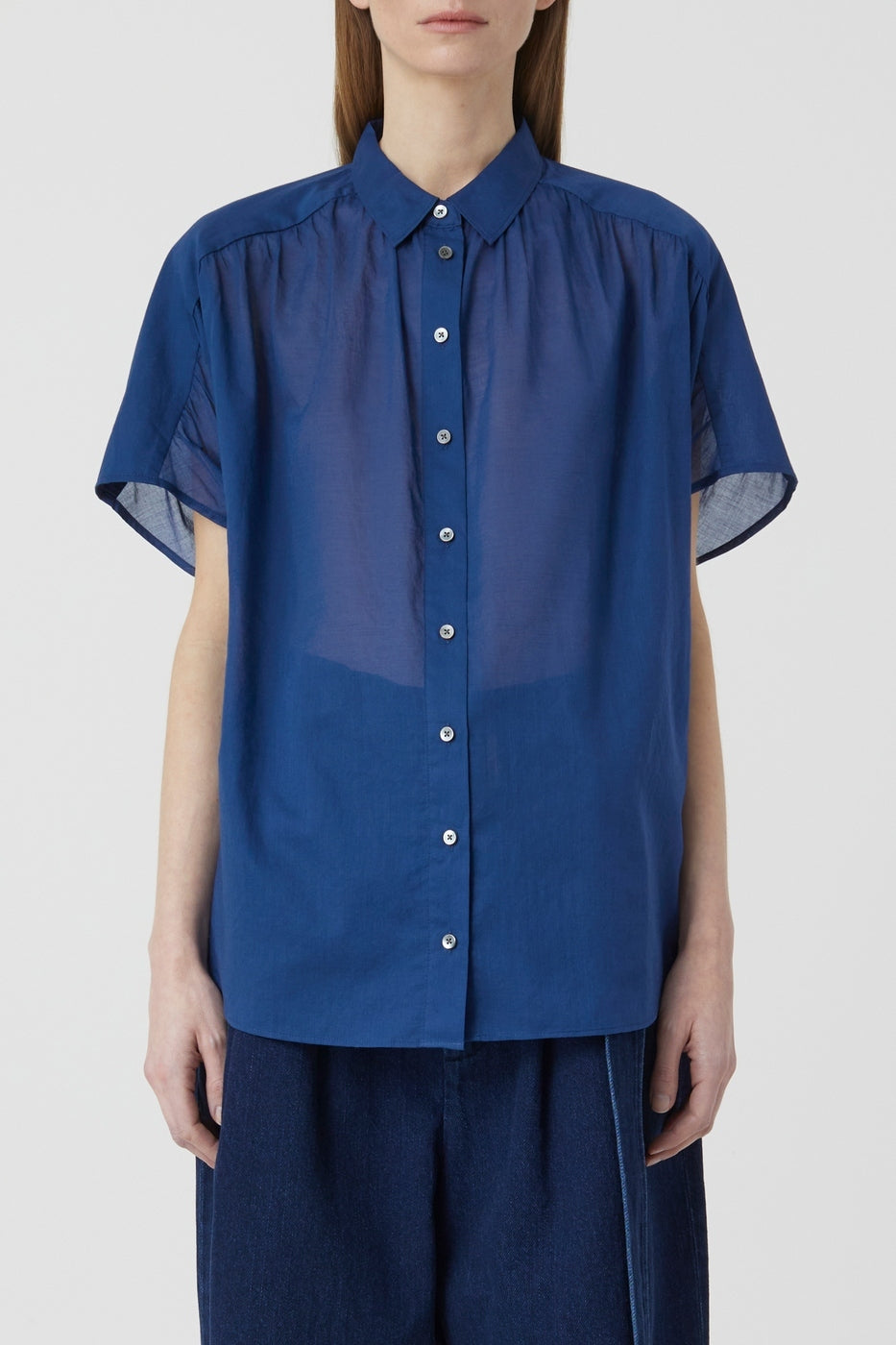 Camisa con Cierre - Indigo Blue - Mujer