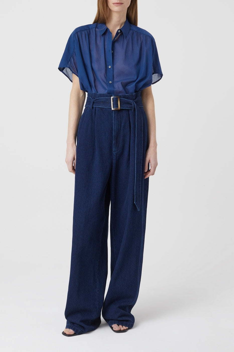 Camisa con Cierre - Indigo Blue - Mujer
