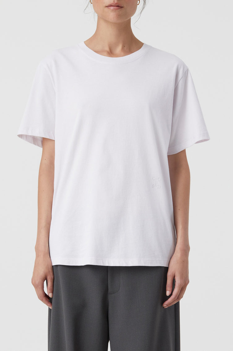 Cuello Redondo de Manga Corta - Rosa Mañana - Mujer