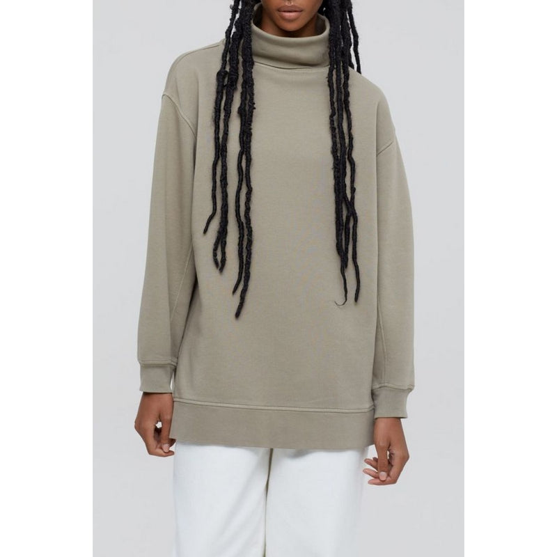 Closed - T-Shirt Turtleneck Sweat - Muddy Beige - Woman