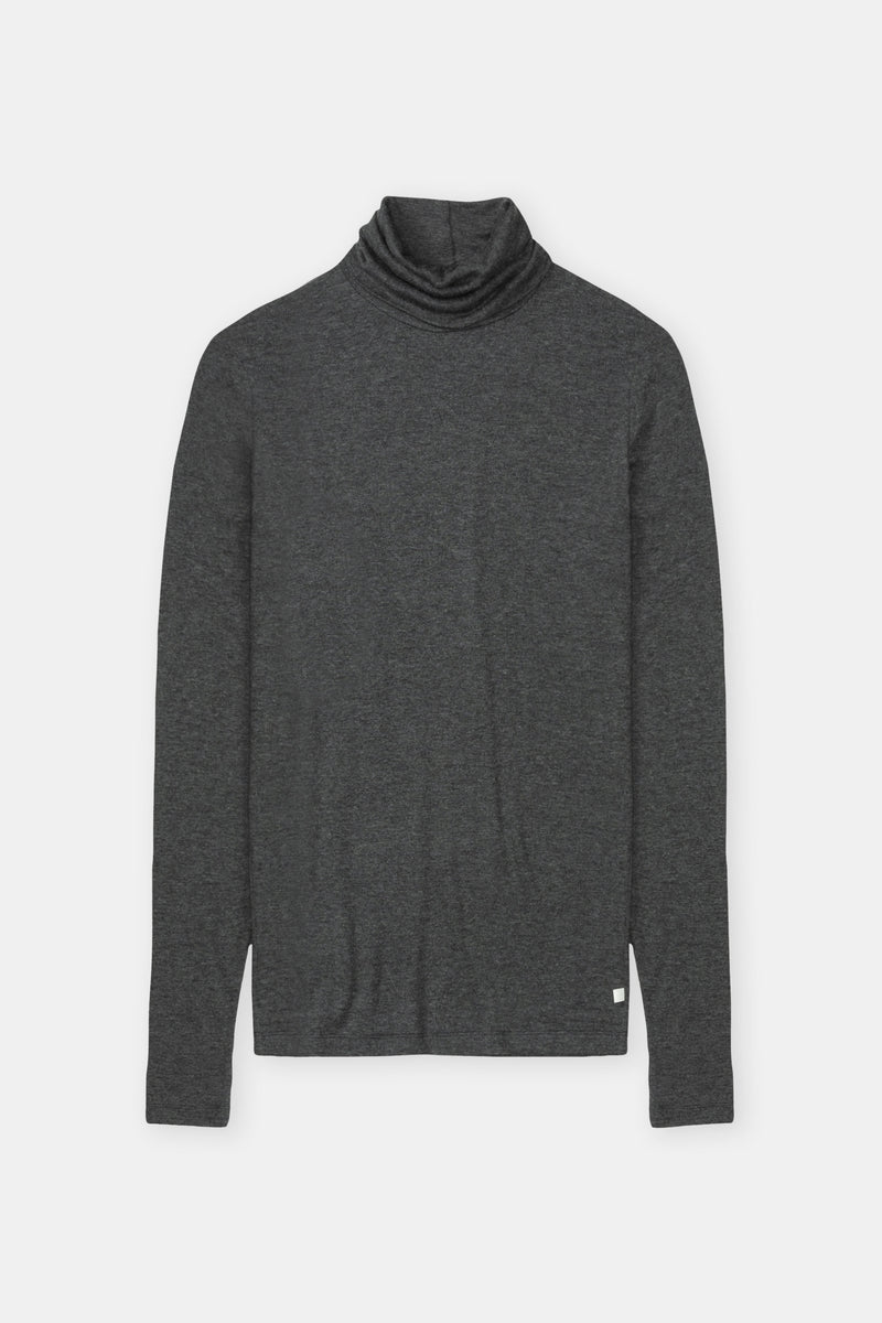 Turtle Neck - Dark Grey Melange - Femme