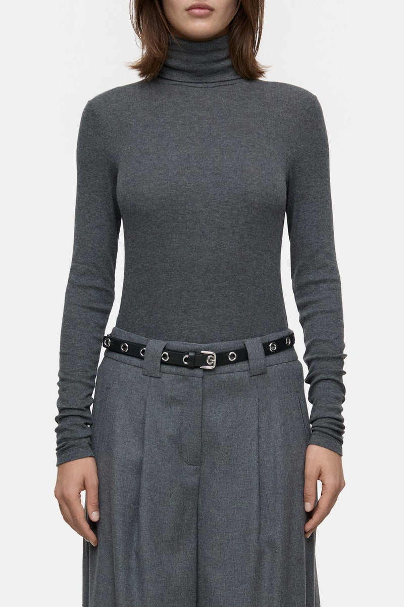 Turtle Neck - Dark Grey Melange - Femme