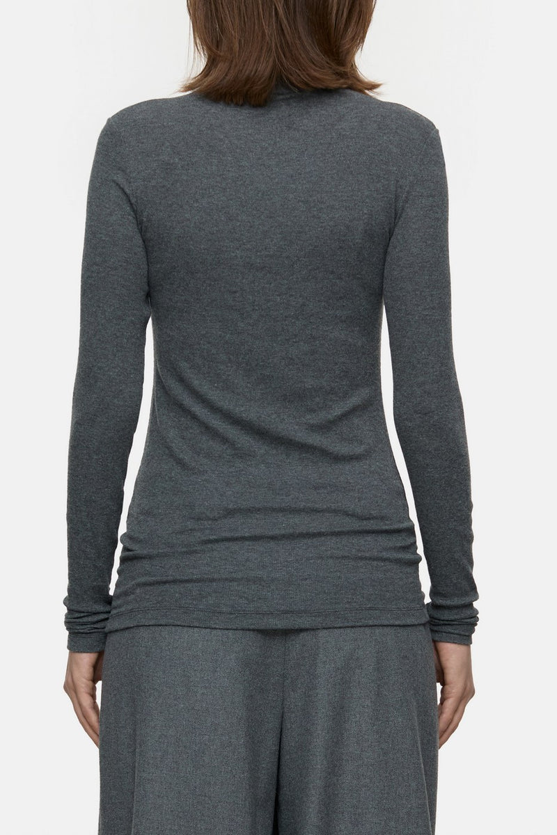 Turtle Neck - Dark Grey Melange - Femme