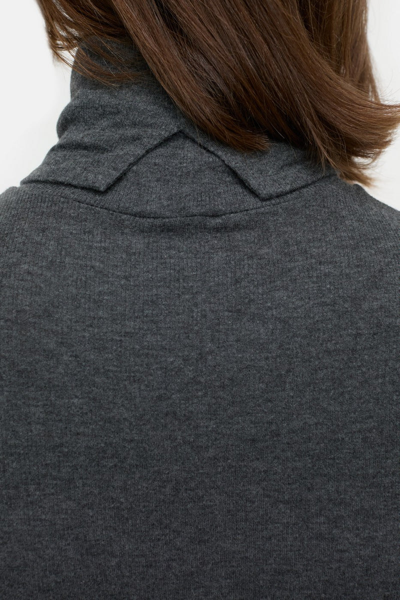 Turtle Neck - Dark Grey Melange - Femme