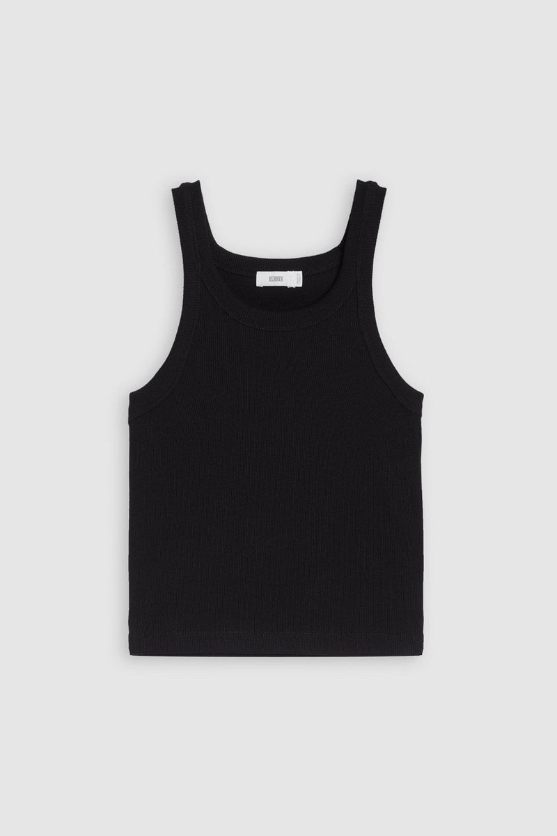 Cropped Tank Top - Black - Femme