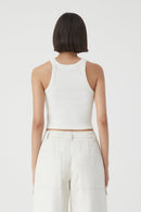 T-Shirts Cropped Tank Top - Charcoal - Femme