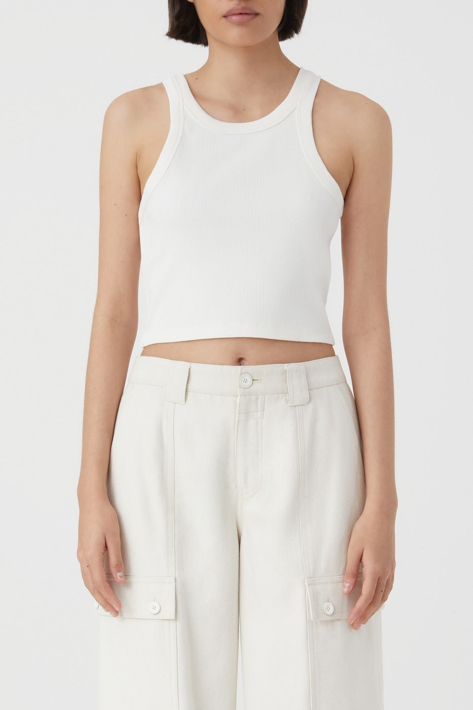 Camisetas Cropped Tank Top - Carbón - Mujer