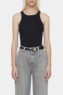 Racer Top - Black - Femme