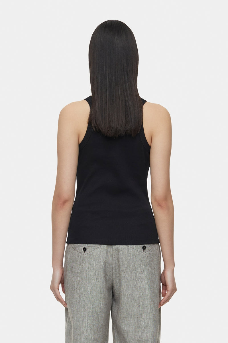 Racer Top - Black - Femme