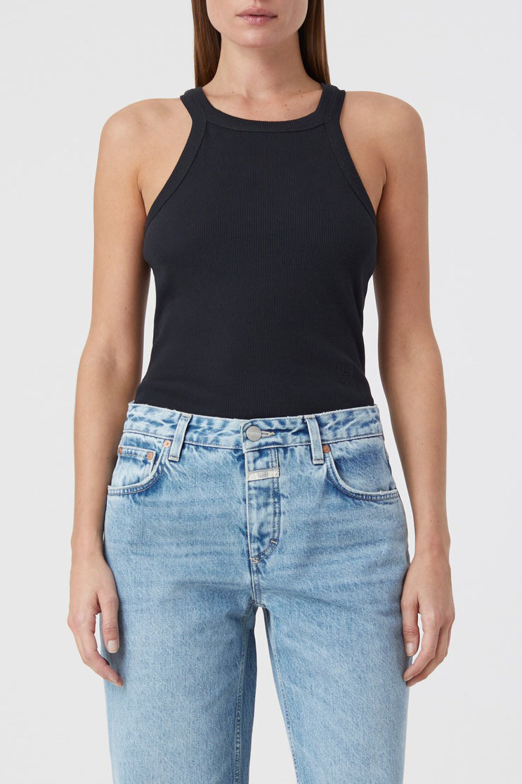 Racer Top - Black - Femme