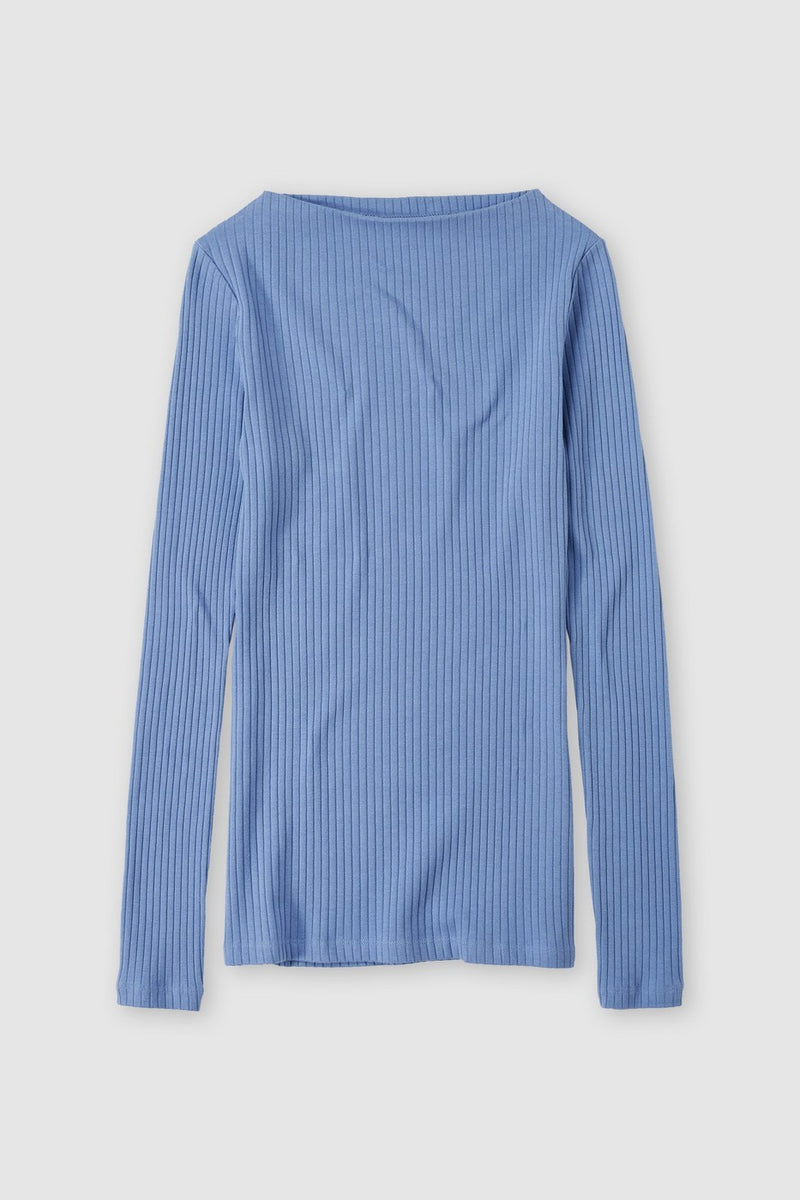 Straight Neck Longsleeve - Blue Horizon - Femme