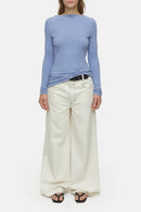 Straight Neck Longsleeve - Blue Horizon - Femme