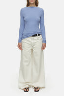 Straight Neck Longsleeve - Blue Horizon - Femme