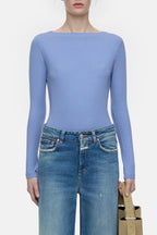 Straight Neck Longsleeve - Blue Horizon - Mujer