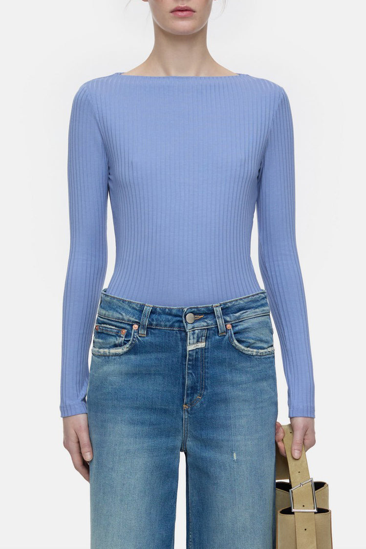 Straight Neck Longsleeve - Blue Horizon - Femme