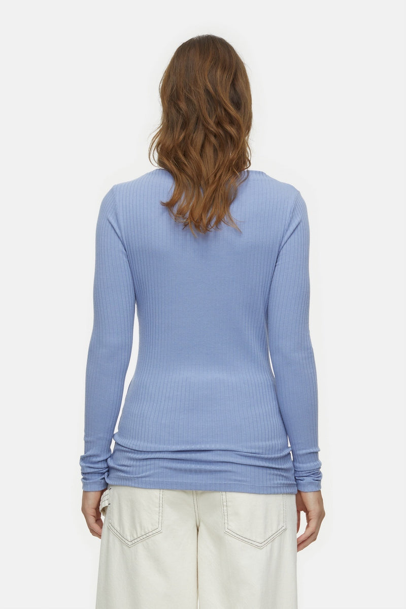 Straight Neck Longsleeve - Blue Horizon - Femme