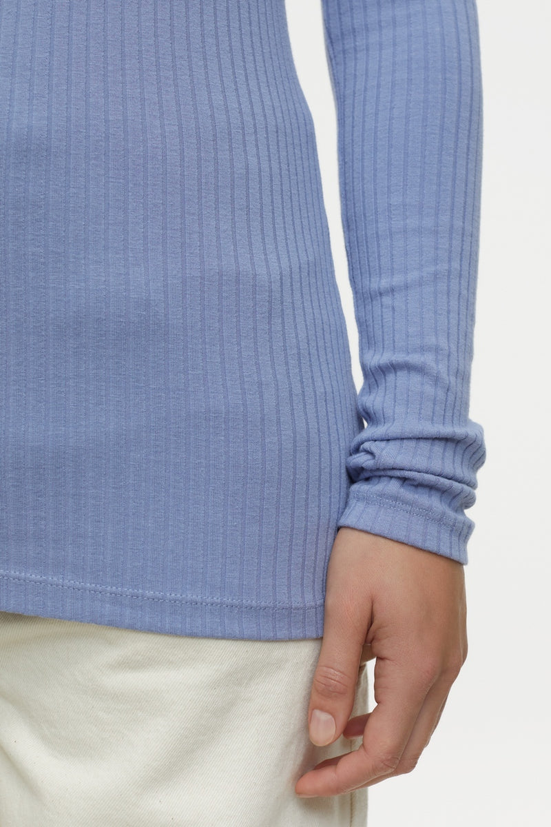 Straight Neck Longsleeve - Blue Horizon - Femme