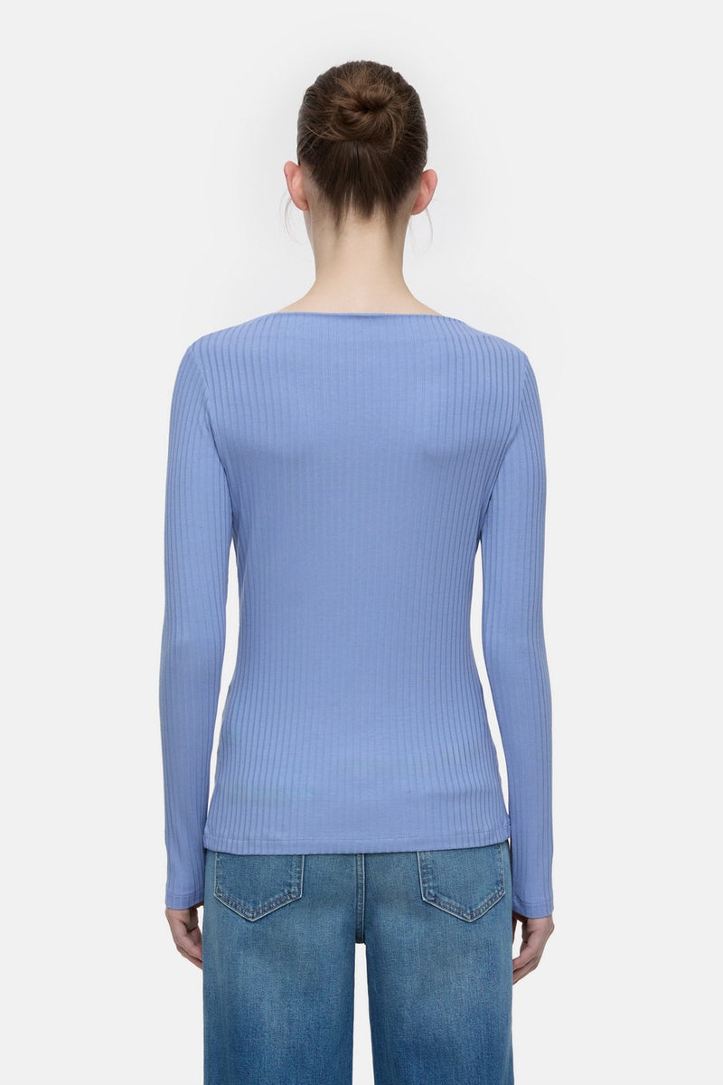 Straight Neck Longsleeve - Blue Horizon - Femme