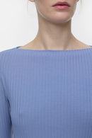 Straight Neck Longsleeve - Blue Horizon - Femme
