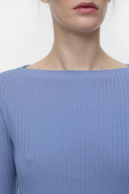 Straight Neck Longsleeve - Blue Horizon - Mujer