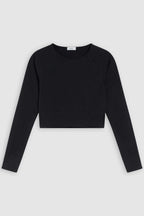 T-Shirts Cropped Raglan Longsleeve - Ivory - Femme