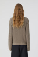 V Cardigan Long Sleeve - Brown Sugar - Femme