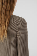 V Cardigan Long Sleeve - Brown Sugar - Femme