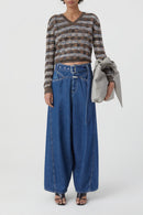 V Neck Long Sleeve - Multi Colour - Femme